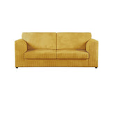 Hannah Jumbo Cord Full Back 3 Seater Sofa Mustard