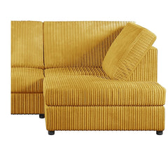 Hannah Jumbo Cord Full Back 4 Seater Right Hand Facing Corner Sofa Mustard