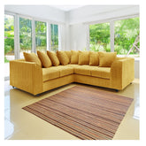 Hannah Jumbo Cord Scatter Back 2c2 Corner Sofa Mustard