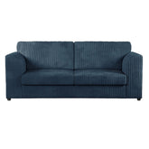 Hannah Jumbo Cord Full Back 3 Seater Sofa Navy Blue