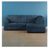 Hannah Jumbo Cord Full Back 4 Seater Right Hand Facing Corner Sofa Navy Blue