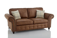 Oakland Suede Leather 3 Seater Sofa