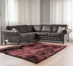 Oakland Suede Leather Corner Sofa