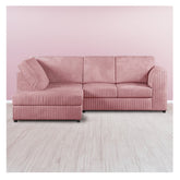 Hannah Jumbo Cord Full Back 4 Seater Left Hand Facing Corner Pink
