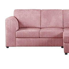 Hannah Jumbo Cord Full Back 4 Seater Right Hand Facing Corner Sofa Pink