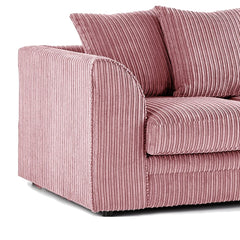 Hannah Jumbo Cord Scatter Back 4 Seater Right Hand Facing Corner Sofa Pink