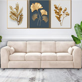 Raven Plush Velvet 4 Seater Corner Sofa