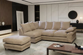 Rio Fernando Left Hand Facing Corner Sofa with removable Footstool Beige