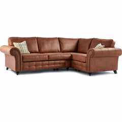 Oakland L Shaped 4 Seater Suede Leather Corner Sofa