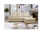 Soho Right Hand Facing Corner Sofa Luxe Chenille Fabric Beige