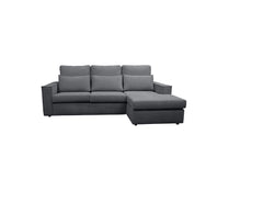 Soho Right Hand Facing Corner Sofa Luxe Chenille Fabric Grey