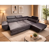 Artic corner sofa Storage Sofa Bed in Grey