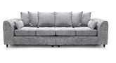 Celestial 4 Seater Scatter Back Chenille Fabric Sofa
