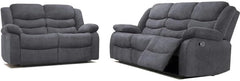 Roman Fabric Recliner 3seater + 2setaer sofa set in Grey