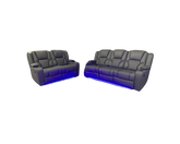 Orlando Recliner 3seater + 2seater Sofa Electric Leather Recliner Set