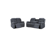 Roman Fabric Recliner 3seater + 2setaer sofa set in Grey