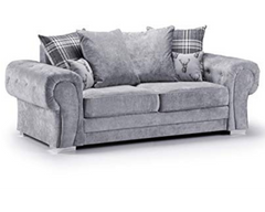 Luxury scatter back sofa Grey 2 Seater