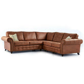 Oakland Suede Leather Corner Sofa