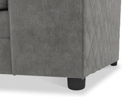 Hilton Full Back Right Hand Facing Corner Sofa Grey