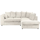 Hannah Jumbo Cord Scatter Back 4 Seater Right Hand Facing Corner Sofa Mink