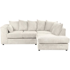 Hannah Jumbo Cord Scatter Back 4 Seater Right Hand Facing Corner Sofa Mink