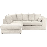 Hannah Jumbo Cord Scatter Back 4 Seater Left Hand Facing Corner Sofa Mink