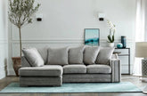 Luxury Cruise Corner - Studded Arms Left Hand Facing Corner Sofa Seal Grey