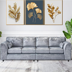 Bela Crushed Velvet 4 Seater Corner Sofa