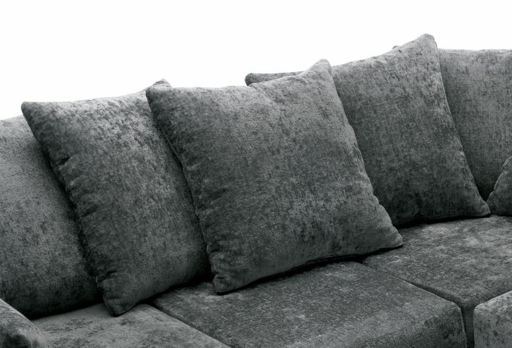 Elite Chenille Fabric Sofa Set (Dark Grey)