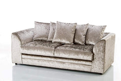 Aurora 3 Seater Crushed Velvet Sofa set color Champagne