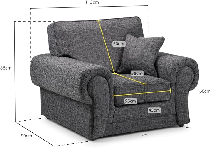 Wilcot Armchair for Living Room 1 Seater Single Sofa