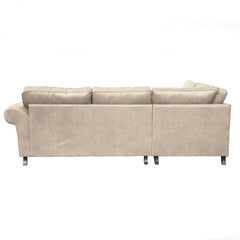 Oakland Suede Leather 1c2 Corner Sofa Marble