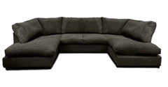 CAMBRIDGE U Shape Jumbo Cord Fabric Full Back Sofa