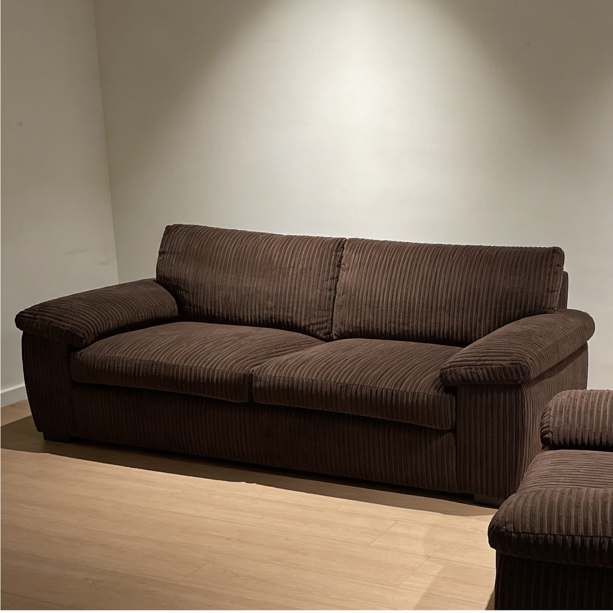 Amalfi Jumbo Cord 3 Seater Sofa Chocolate