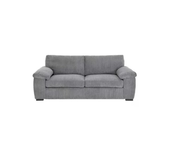 Amalfi Jumbo Cord 3 Seater Sofa Grey