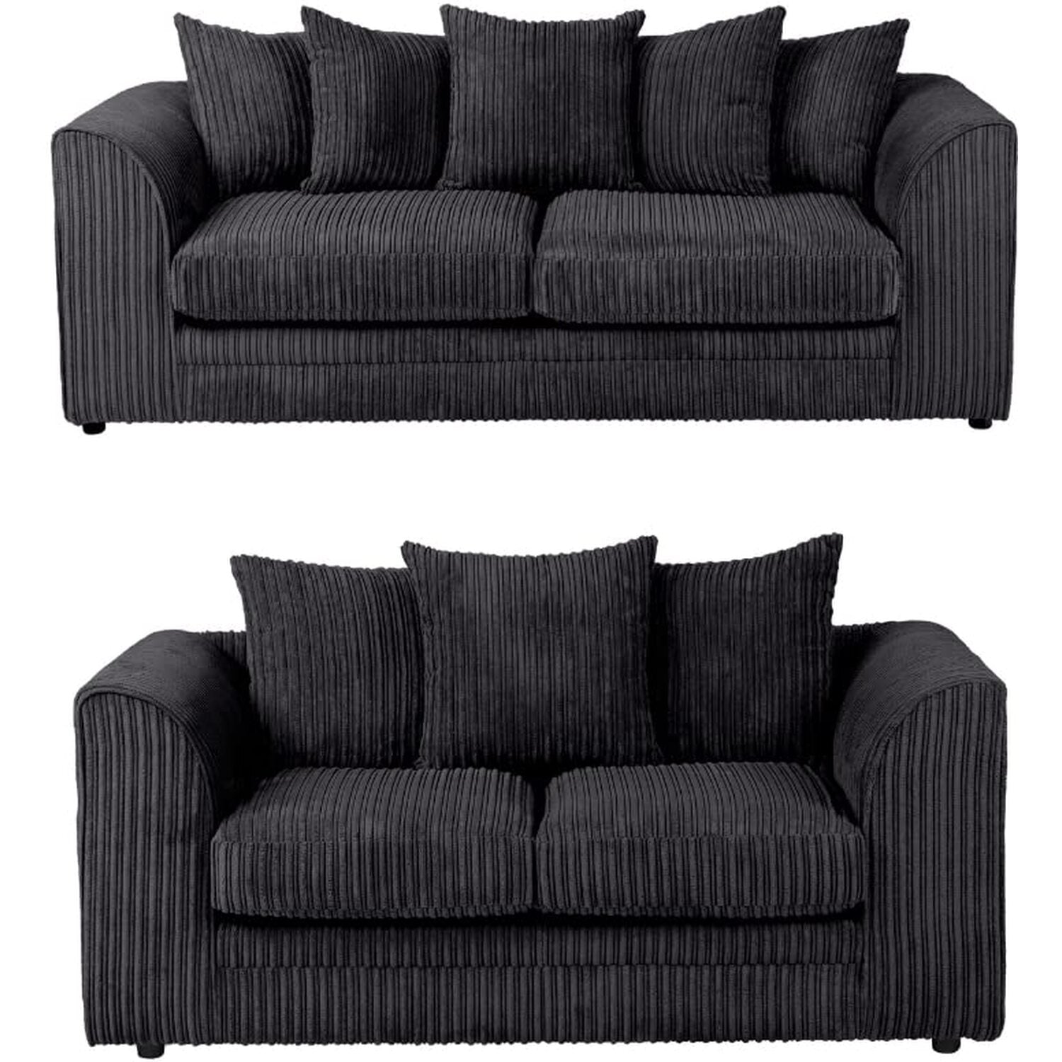Hannah Jumbo Cord Scatter Back 3+2 Seater Sofa Suite Set