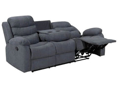 Roman Fabric Recliner 3 Seater sofa in Grey