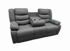 Roman Fabric Recliner 3 Seater sofa in Grey