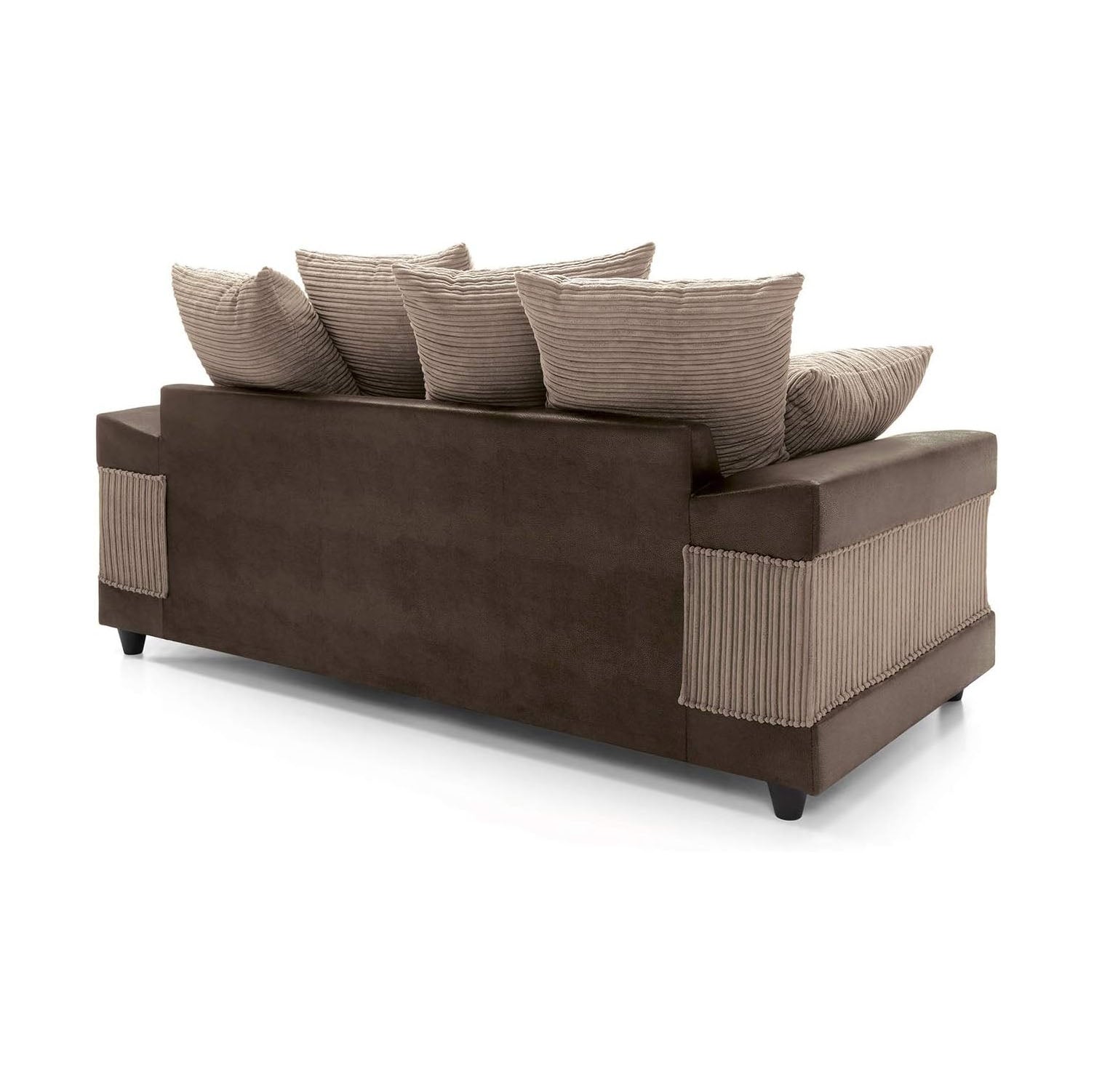 Dino 3 and 2 Seater Jumbo Cord Sofa Set in Brown&Coffee