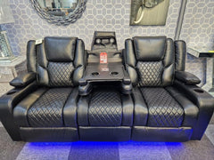 Orlando Recliner 3 seater Sofa Electric Leather Recliner