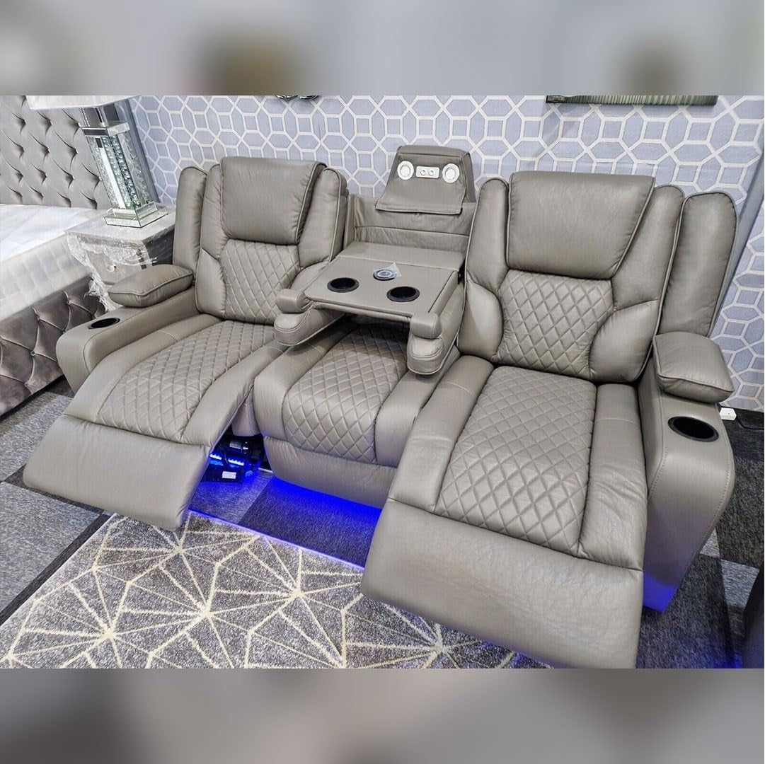 Orlando Recliner 3 seater Sofa Electric Leather Recliner