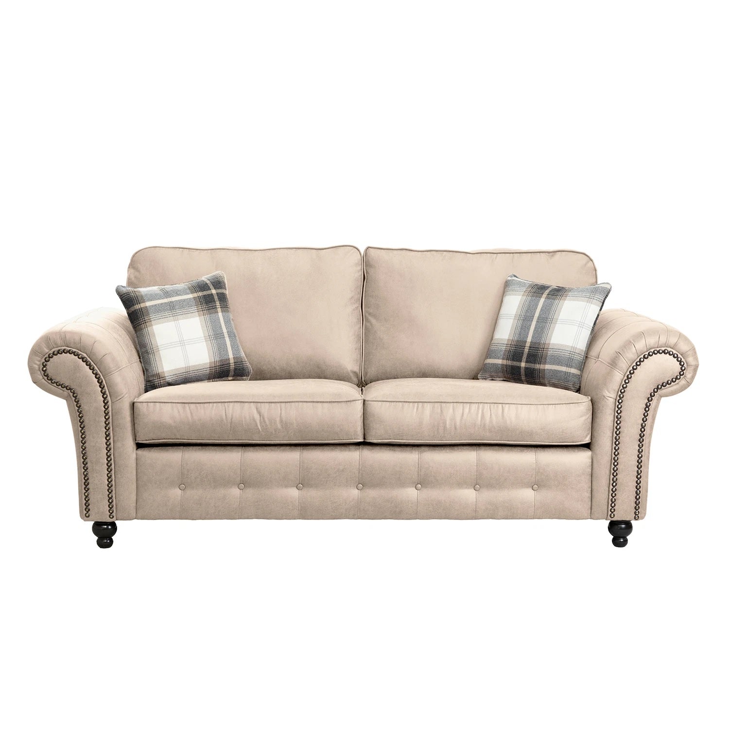 Oakland Suede Leather 3 Seater Sofa