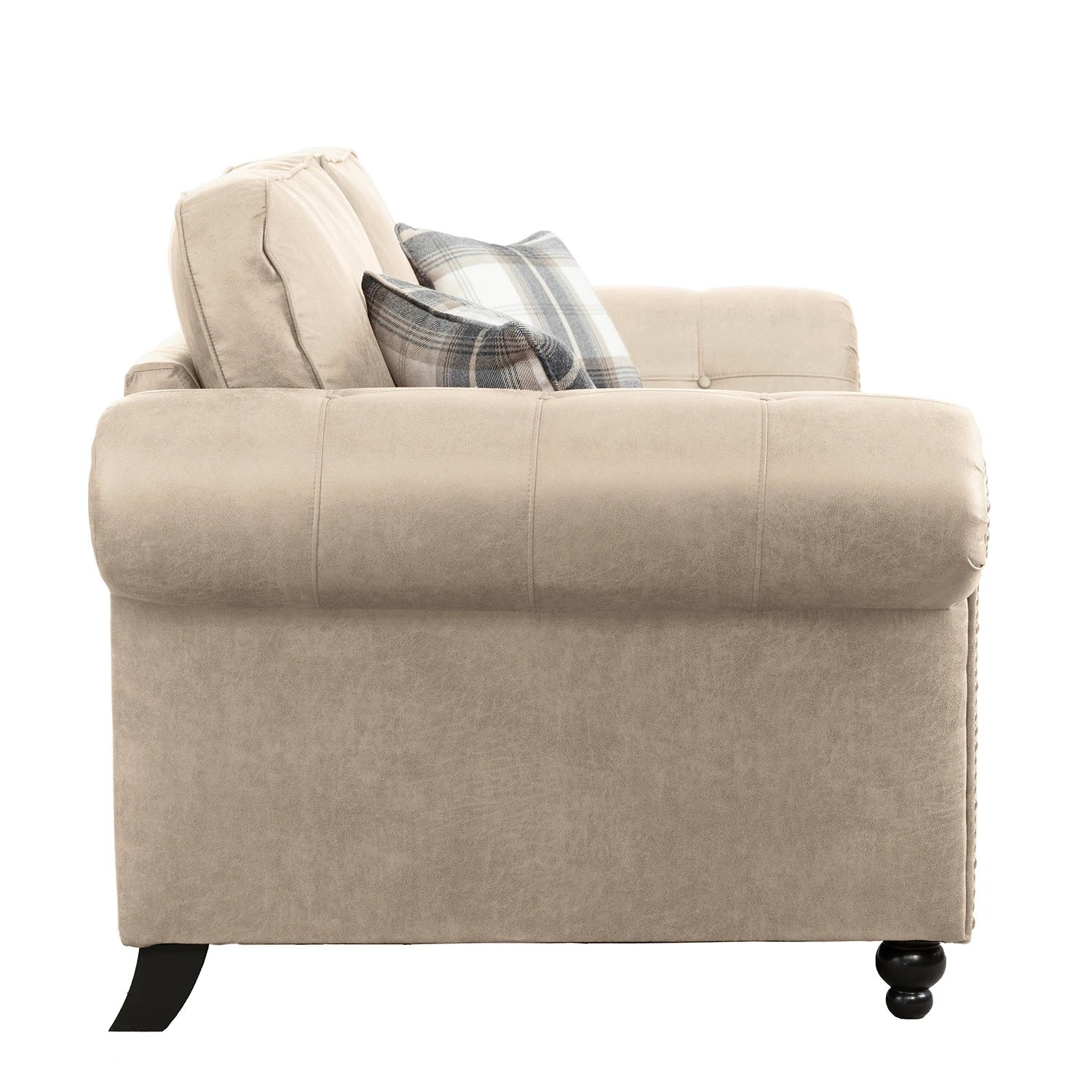 Oakland Suede Leather 3 Seater Sofa