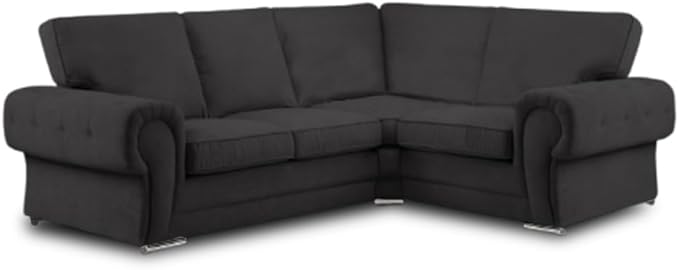 Chingford Full Back 2c1 Corner Sofa Black