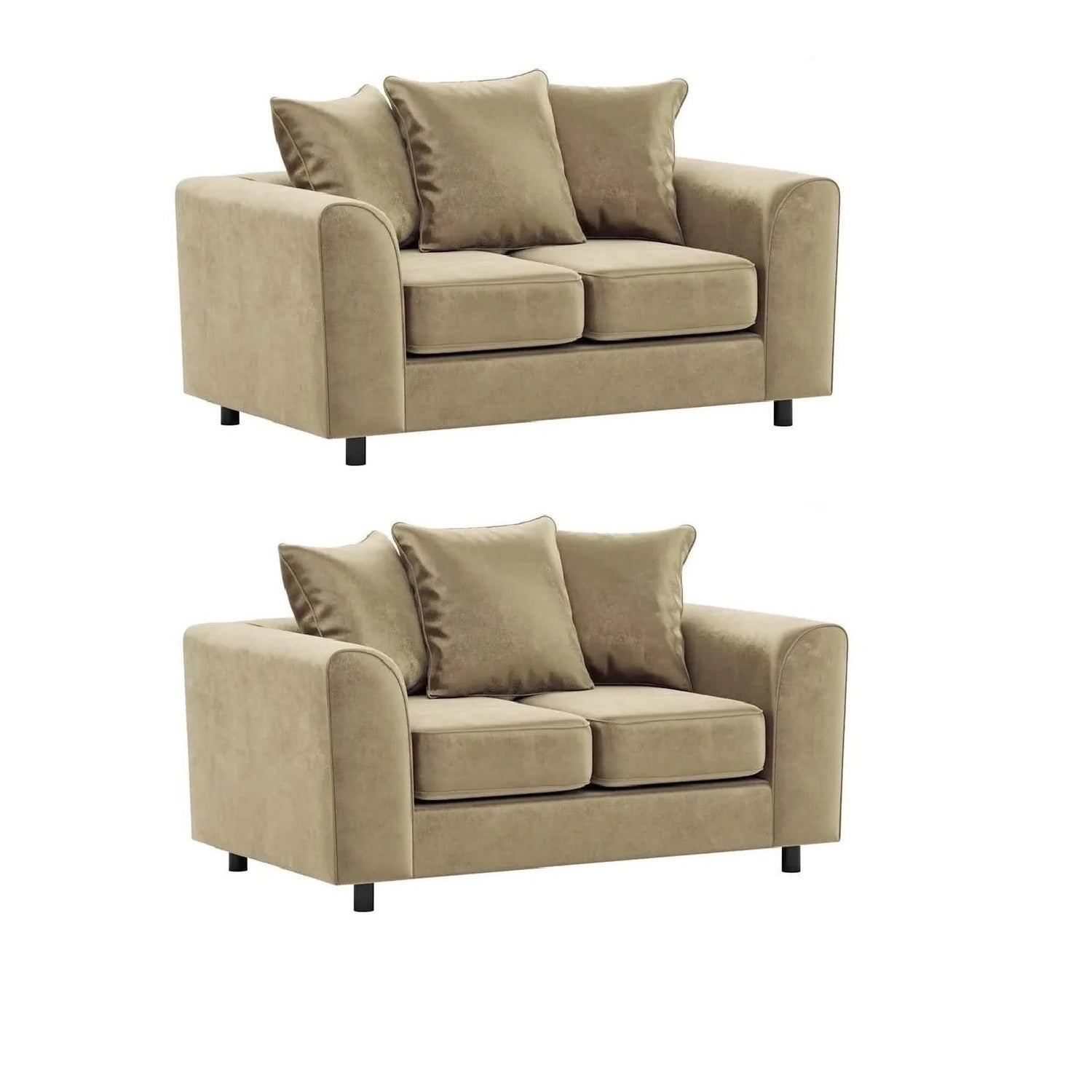 Arizona Plush Velvet 3+2 Seater Sofa Set, 2+2 Seater Sofa, 3+3 Seater Seater