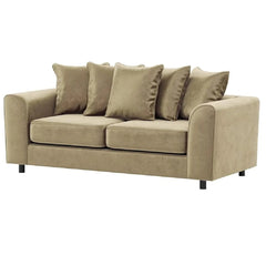 Arizona Plush Velvet 3+2 Seater Sofa Set Beige