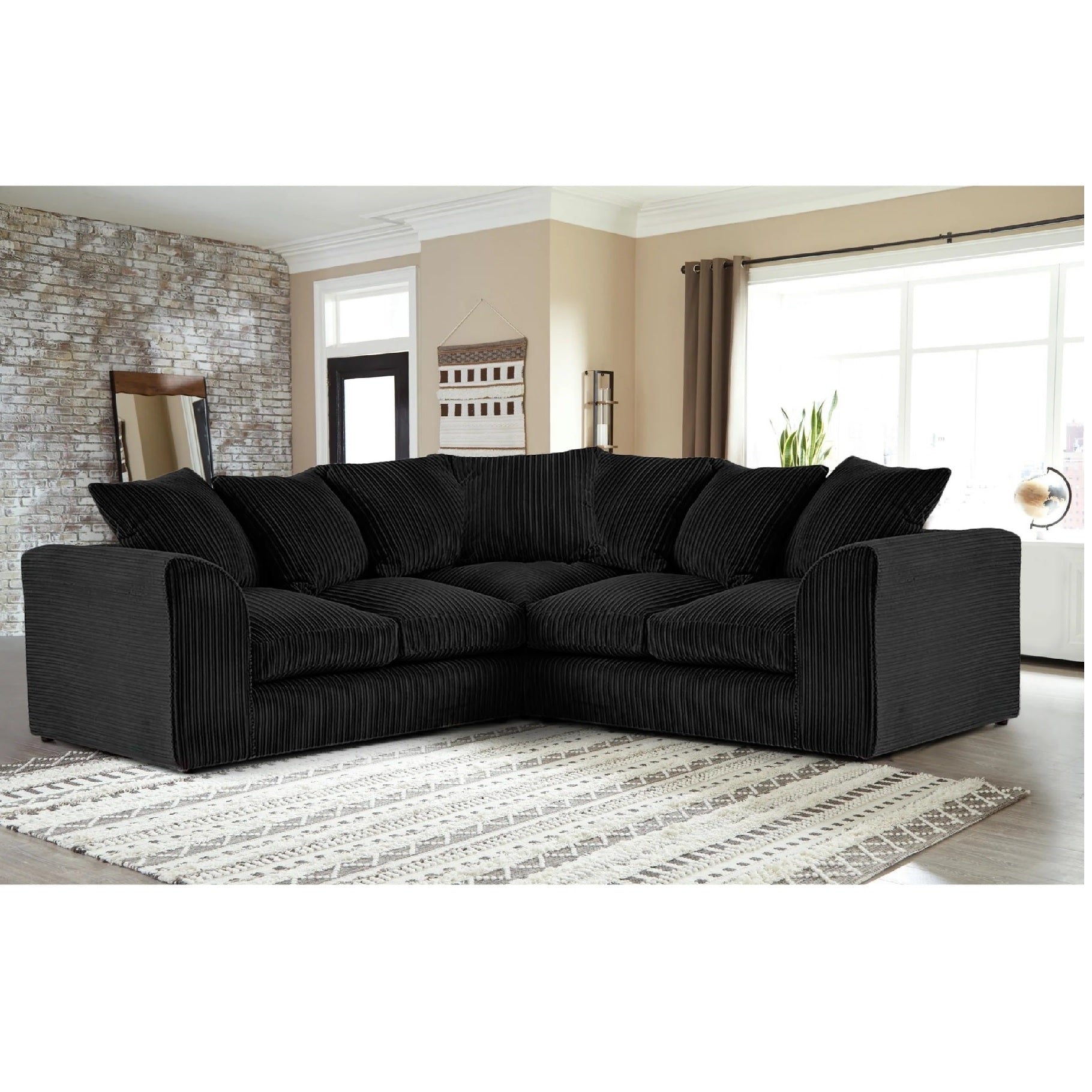Hannah Jumbo Cord Scatter Back 2c2 Corner Sofa