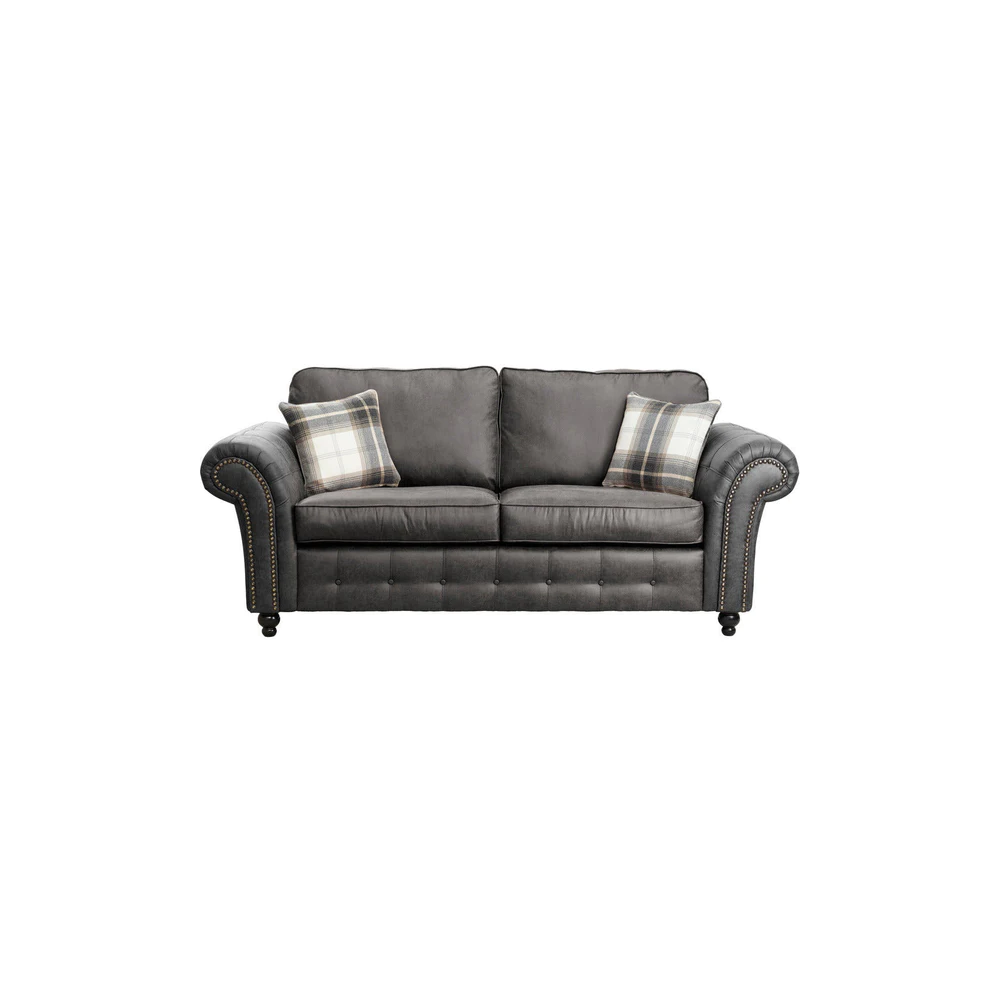 Oakland Suede Leather 3 Seater Sofa