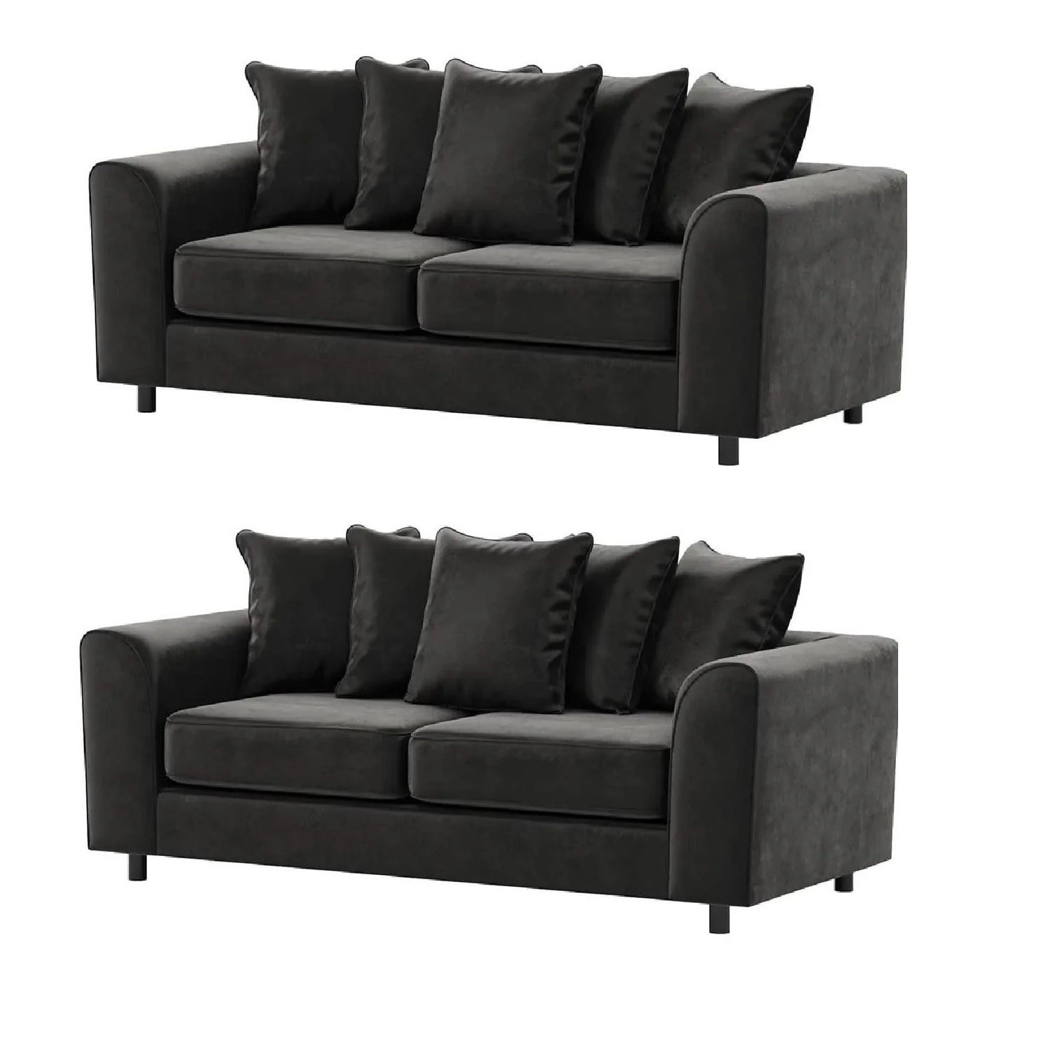 Arizona Plush Velvet 3+2 Seater Sofa Set, 2+2 Seater Sofa, 3+3 Seater Seater