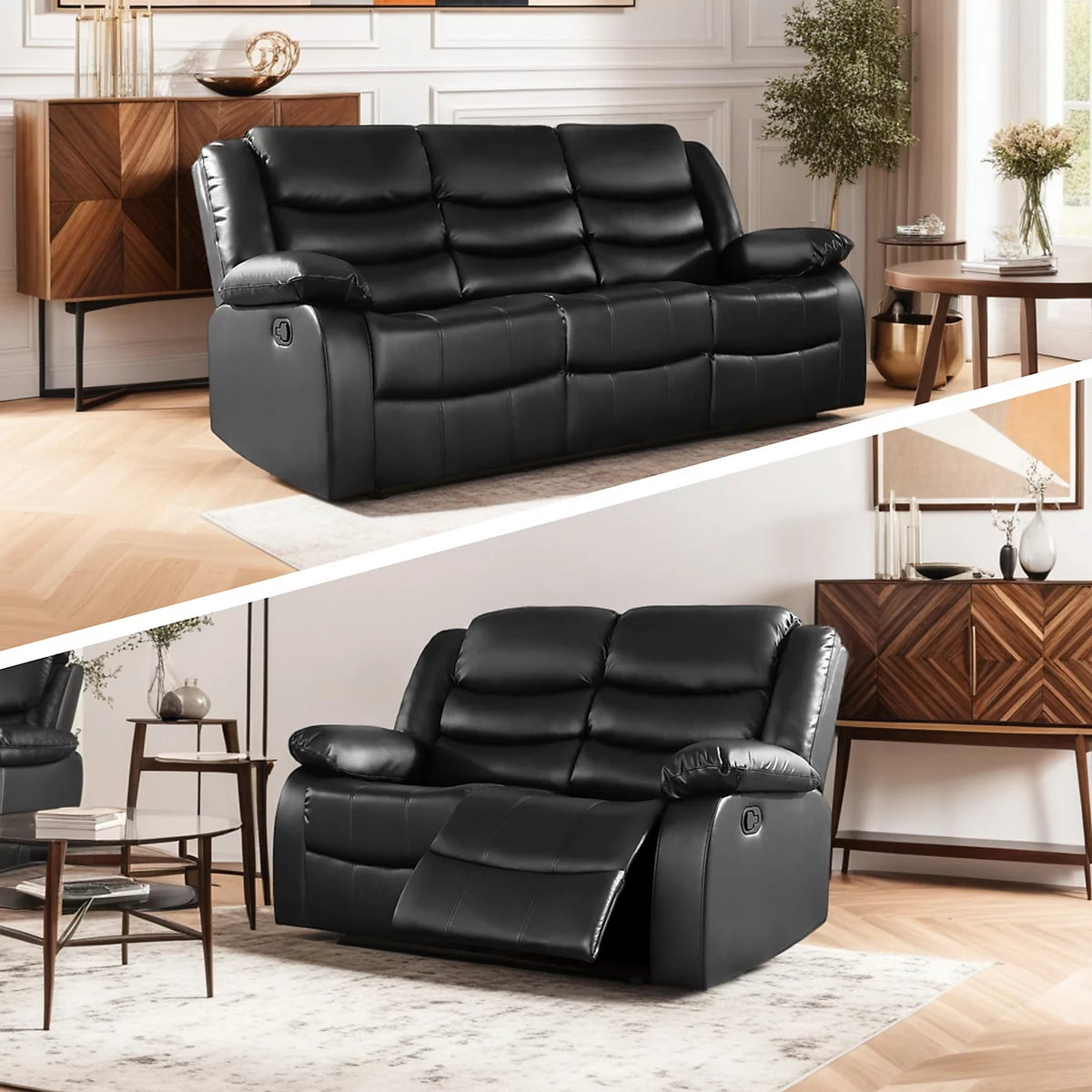 Roma Electric Leather Recliner 3+2 Seater Sofa Set
